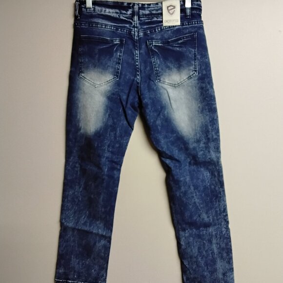 Encrypted Women's Acid Wash Jeans Size 14 - Picture 7 of 8